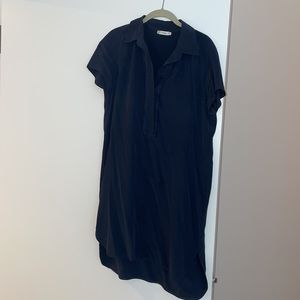 Vince navy silk shift dress